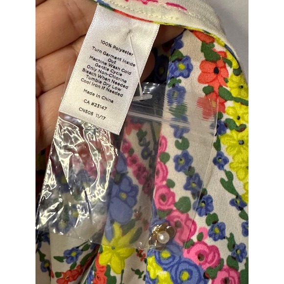 Talbots Floral Swirl Flutter Sleeves Blouse Plus Size EUC - Picture 13 of 13